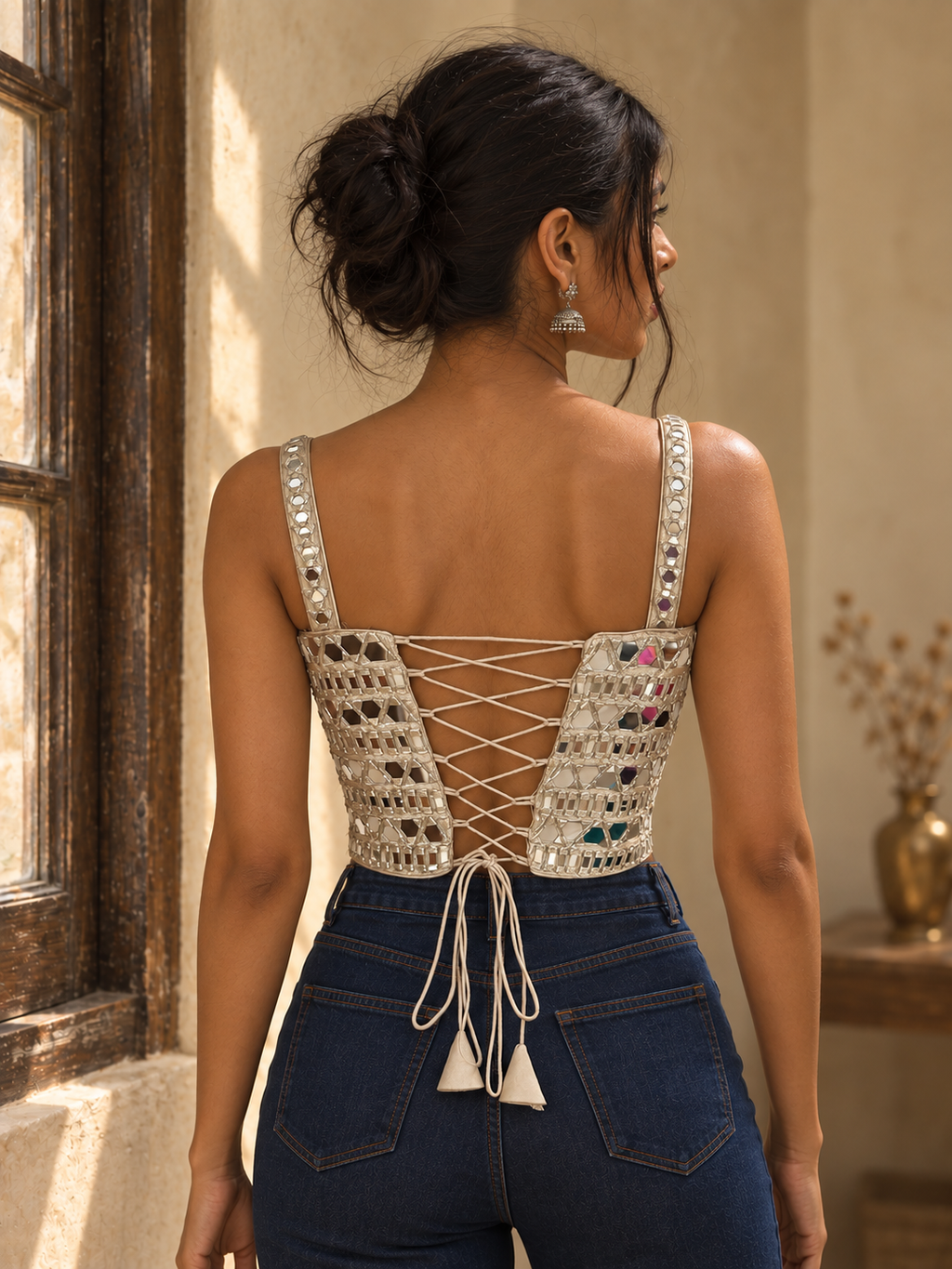 MIRROR CORSET BLOUSE