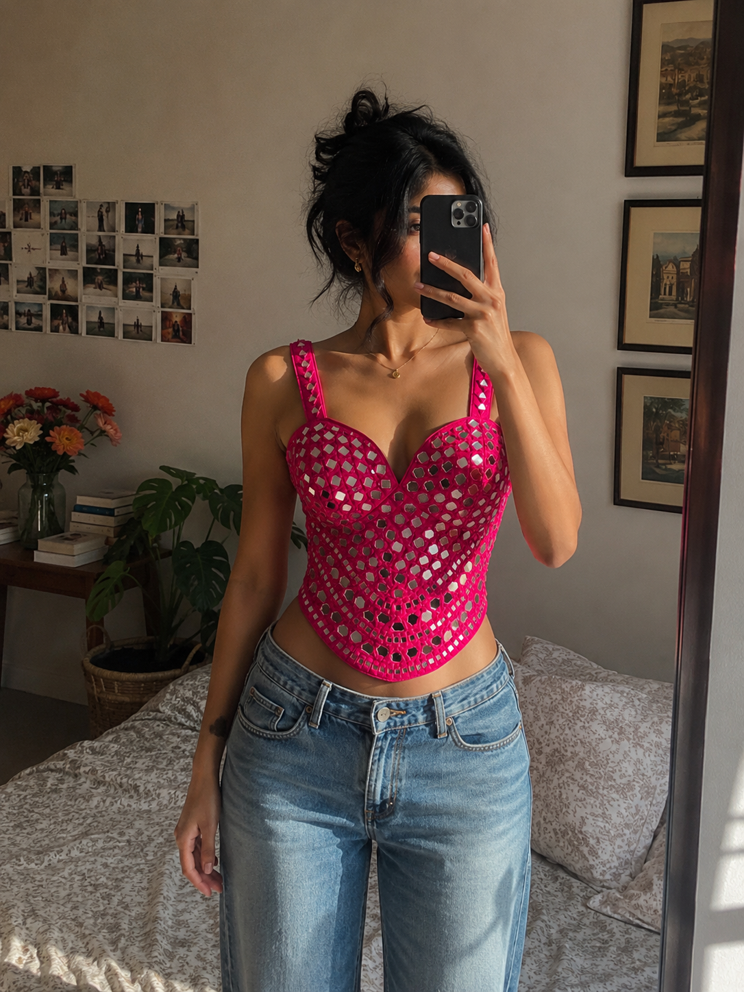 MIRROR CORSET BLOUSE