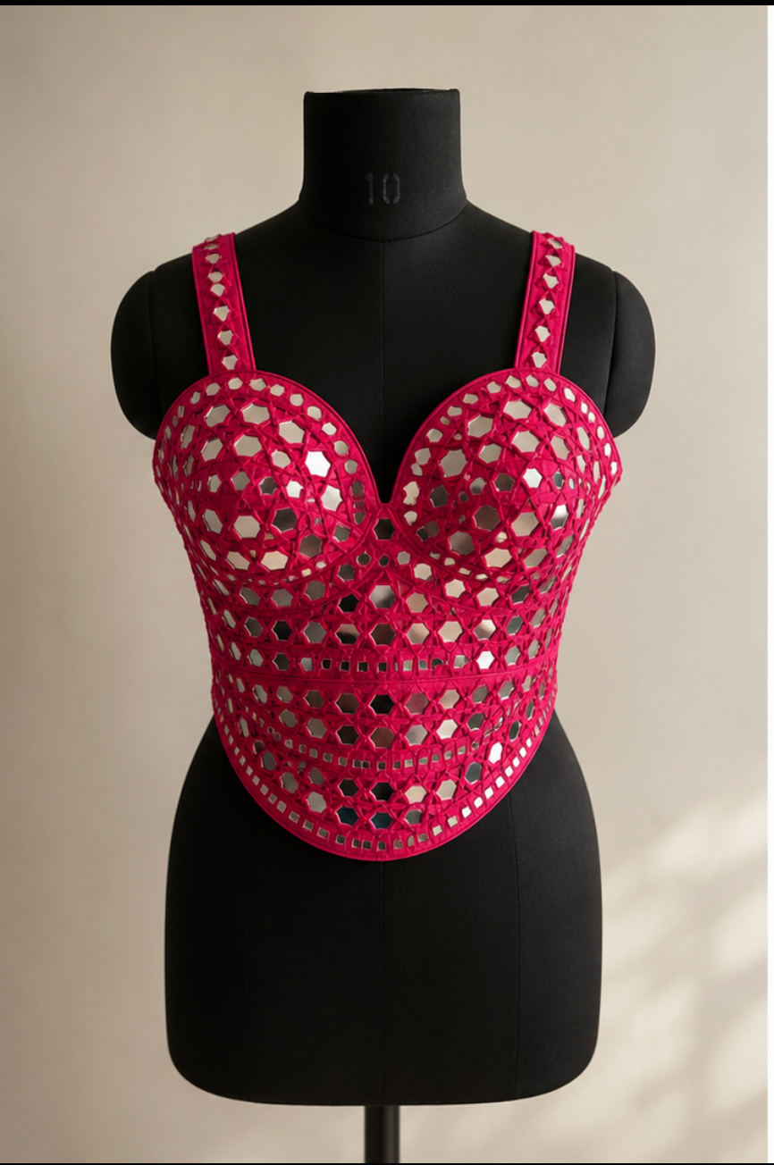 MIRROR CORSET BLOUSE