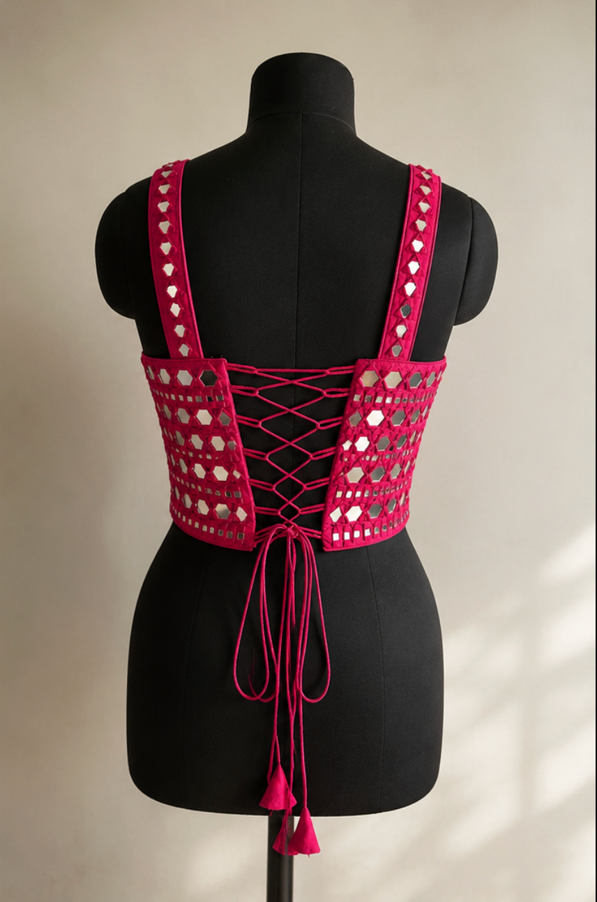 MIRROR CORSET BLOUSE