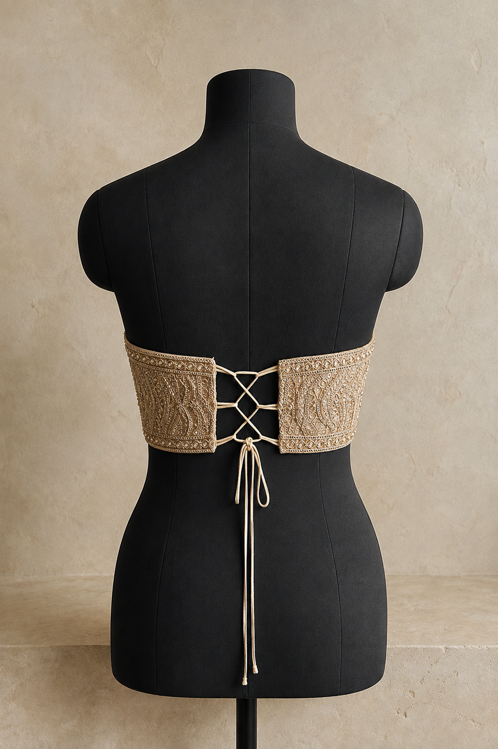 STRAPLESS BEADED CORSET